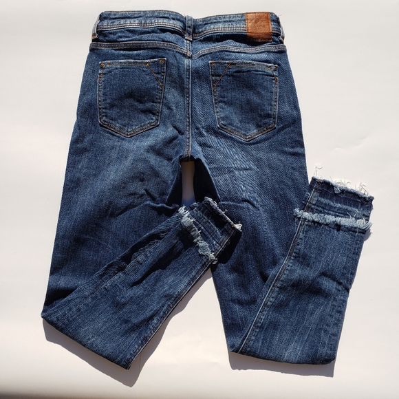 Zara Basic Z1975 fray hem jeans size 2 - Picture 4 of 9